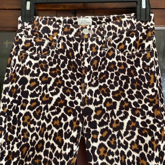 J. Crew 10” Toothpick Leopard Corduroy Pants 26 - Picture 5 of 11